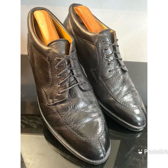 Mezlan Amsterdam Split Toe Derby Black Leather Men’s Handmade Shoes Size 9 M main image 8